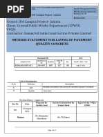 MS For Pavement Quality Concrete Work