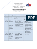 Weekly Home Learning Plan: Carmen National High School