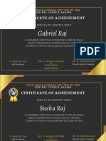 Modern Golden and Black Certificate With Abstract Shapes - 2