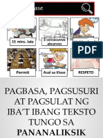 Pagbasa Pagsusuri at Pagsulat NG Ibat Ibang