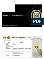 Paper 1: Listening (800/1) : Restricted
