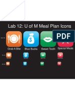 Lab 12: U of M Meal Plan Icons: Grab A Bite Blue Bucks Sweet Tooth