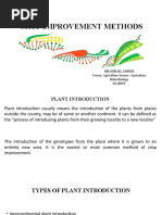 Lec# Crop Improvement Methods