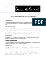 Thesis and Dissertation Guideline: Early Submission Deadline