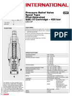 Pressure Relief Valve Spool Type Pilot-Operated SAE-10 Cartridge - 420 Bar DB10P