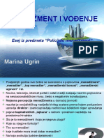 Menadžment I Vođenje - Prezentacija - Marina Ugrin