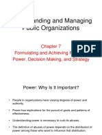 Understanding and Managing Public Organizations: Formulating and Achieving Purpose: Power, Decision Making, and Strategy