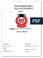 Dr. Ram Manohar Lohiya National Law University Code of Civil Procedure Notice Analysis