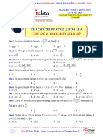 (HTT) - THI THỬ MAX- MIN HÀM SỐ KHÓA HỌC 2K4 file đề