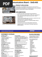 Emona Communications Board - Dxiq-45G: Product Application