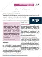 Hepatotoxicity and The Role of Some Herbal Hepatoprotective Plants in Presentscenario