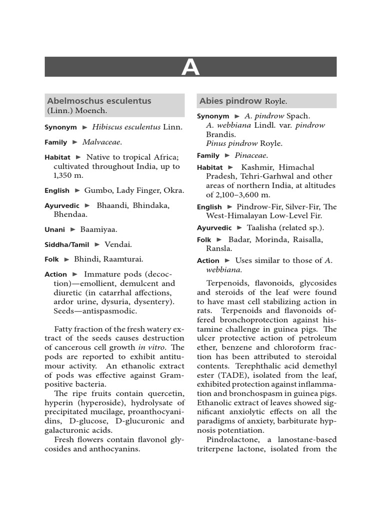 Medicinal Uses of Key Indian Plants | PDF | Science & Mathematics