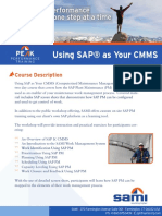 Using Sap as Your Cmms