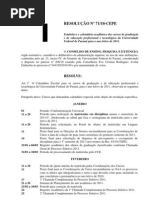 Cronograma Letivo UFPR 2011