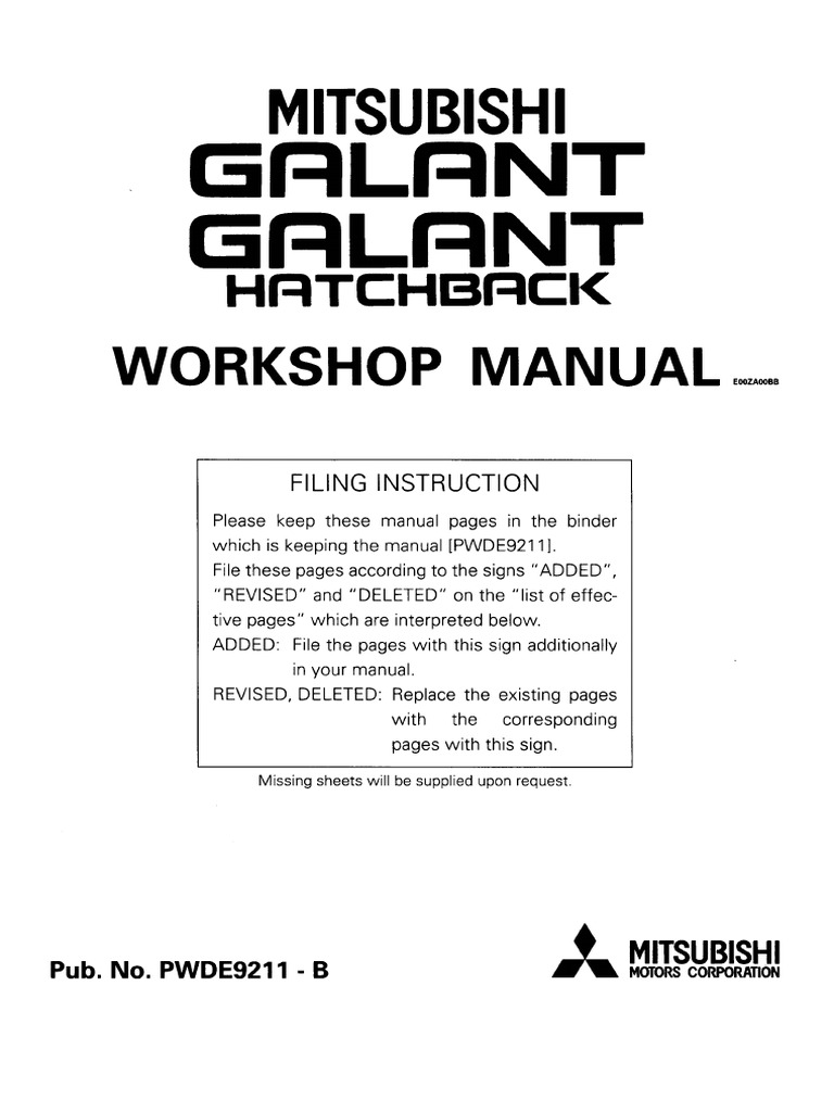 2004 MITSUBISHI GALANT OWNERS MANUAL PDF intelligence overview