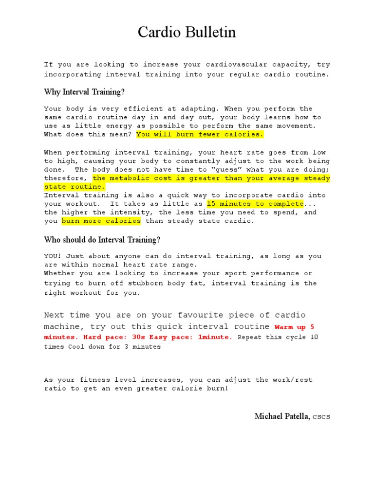 Cardio Tip | PDF | Wellness