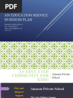 An Education Service Business Plan: Prepared by Martin Kam Lo Tel: +959400303477 Year 2015