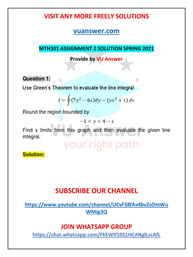 mth301 assignment 2 solution 2023 pdf