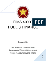 INSTRUCTIONAL MATERIALS FOR FIMA 40033 Public FinanceONLINE