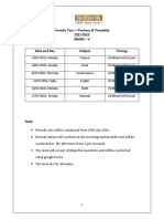 Grade V PT1 Timetable & Portions