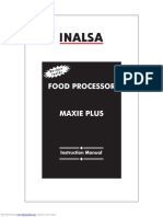 Food Processor: Instruction Manual