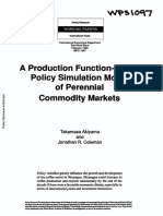 A Production Function-Based Policy Simulation Model Commodity Markets