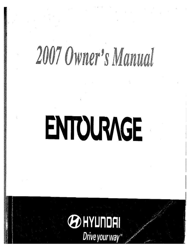 2007 Hyundai Entourage Manual en PDF Airbag Gasoline