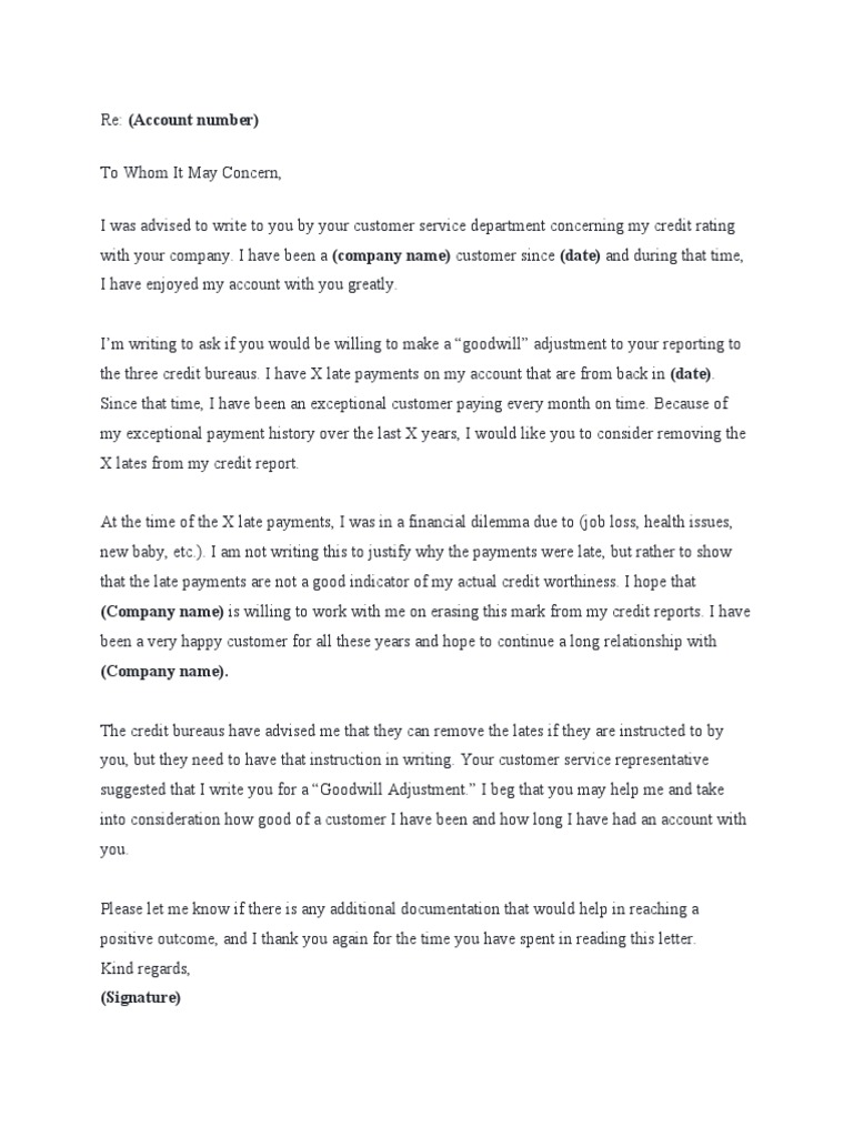 (Company Name) Is Willing To Work With Me On Erasing This Mark From My ...