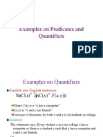 Examples on Predicates and Quantifiers