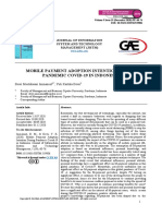 Mobile Payment Adoption Intention During Pandemic Covid-19 in Indonesia