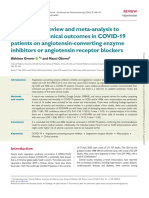 A Systematic Review and Meta-Analysis To Evaluate The Clinical Outcomes in COVID-19 Patients On Angiotensin-Converting Enzyme Inhibitors or Angiotensin Receptor Blockers