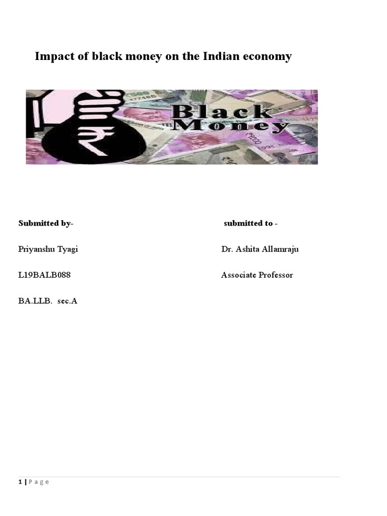 Black Money's Impact on India's Economy | PDF | Indian Black Money | Taxes