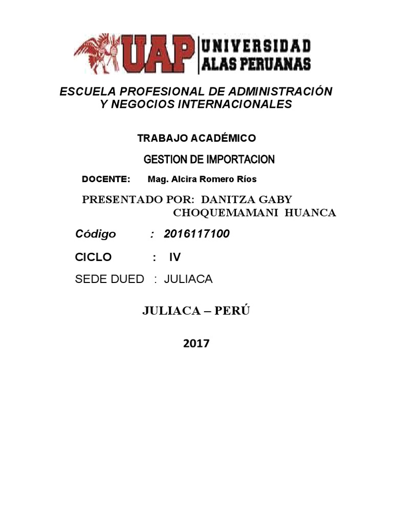 Terminado Gestion De Importación Pdf Seguro Guía De Carga