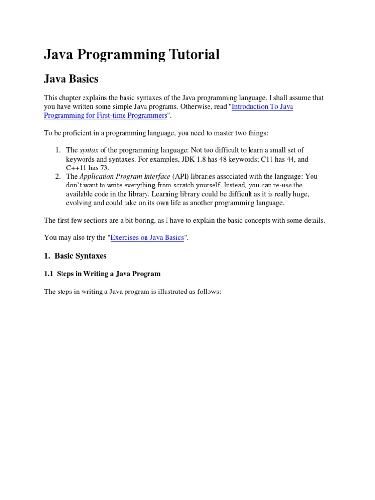 Java Programming Tutorial | PDF | Data Type | Integer (Computer Science)