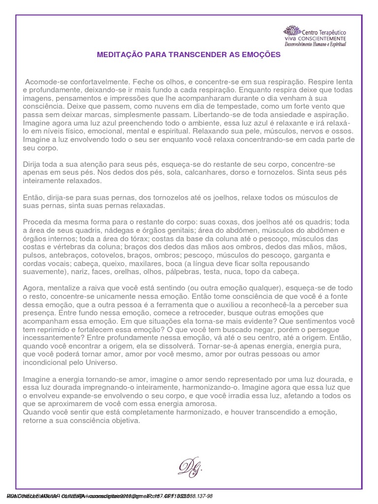 Meditação para Transcender Emoções | PDF | Amor | Emoções