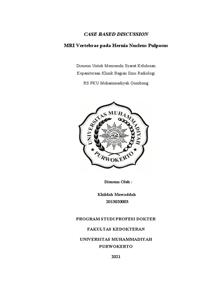 CASE BASED DISCUSSION Khildah HNP | PDF | Pengembangan Diri | Sains ...