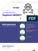 Welcome To Our Regional ABSNET!: Online Consultation