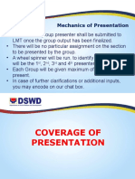 Mechanics of Presentation: ST ND RD TH
