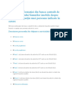 Eliberarea Informaţiei Din Banca Centrală de Date A Cadastrului Bunurilor Imobile Despre Bunurile Ce Aparţin Unei Persoane Indicate În Cerere