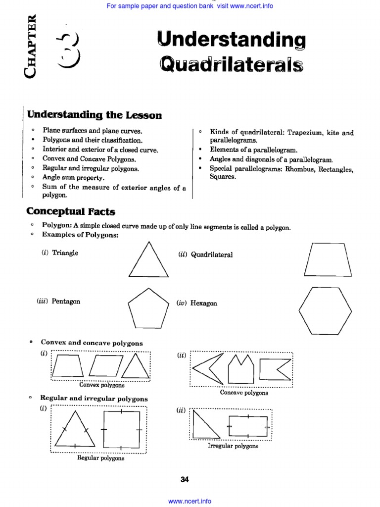 Understanding Quadrilaterals for Class 8 | PDF | Rectangle | Geometry