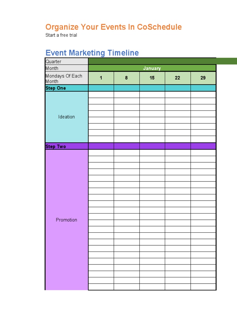 Event Marketing Timeline Overview | PDF