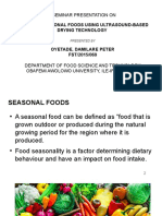 Drying of Seasonal Foods Using Ultra-Sound Based Drying Technology