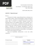 Modelo de Carta de Pedido de Apoio