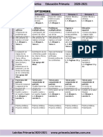 Septiembre - 5to Grado Dosificación (2020-2021)