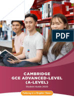 Cambridge Gce Advanced-Level (A-Level) : Student Guide 2020