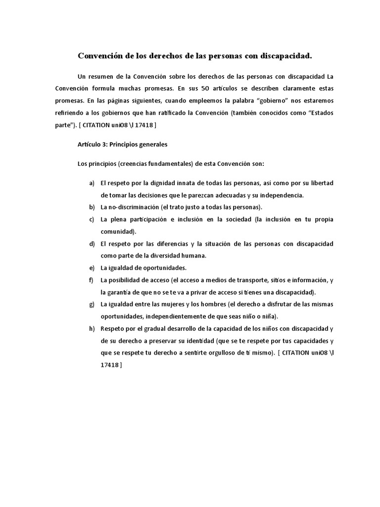 Derechos de las Personas con Discapacidad | PDF | Invalidez | Convenio ...