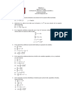 Taller 1, ECUACIONES DIFERENCIALES - Verificación de Soluciones, Variables Separables y Ecuación Lineal