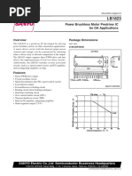 Package Dimensions: Power Brushless Motor Predriver IC For OA Applications