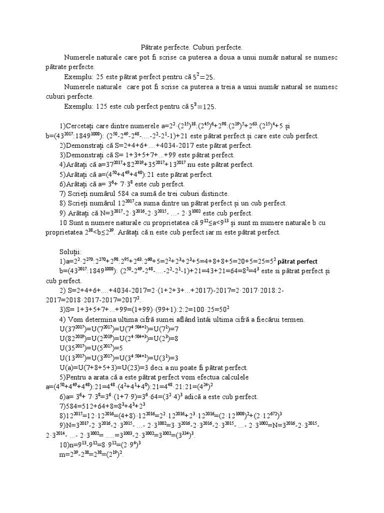 Patrate Perfecte | PDF