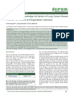 Measurement of Knowledge Risk Factors of Lung Cancer Disease in Salted Fish Traders at Pangandaran